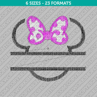 Minnie Mouse Head Split Embroidery Design - 6 Sizes - INSTANT DOWNLOAD