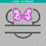 Minnie Mouse Head Split Embroidery Design - 6 Sizes - INSTANT DOWNLOAD