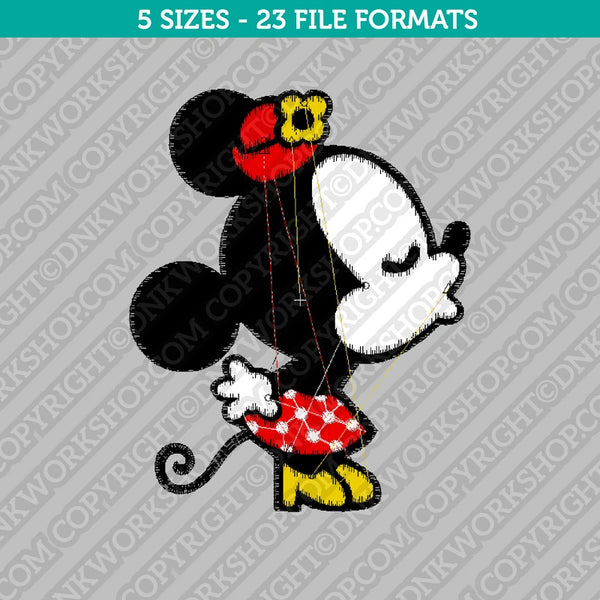 Minnie Mouse Kissing Embroidery Design - 5 Sizes - INSTANT DOWNLOAD