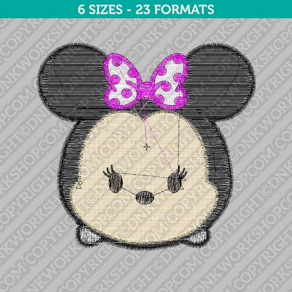 Minnie Mouse Tsum Tsum Embroidery Design - 6 Sizes - INSTANT DOWNLOAD