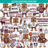 Mississippi State Bulldogs SVG Bundle | NCAA College Vector Cricut