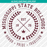 Mississippi State Bulldogs SVG Bundle | NCAA College Vector Cricut