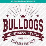 Mississippi State Bulldogs SVG Bundle | NCAA College Vector Cricut