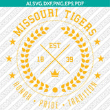 Missouri Tigers SVG Bundle | NCAA College Vector Cricut