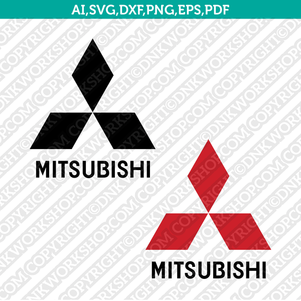 Mitsubishi Logo SVG Silhouette Cameo Cricut Cut File Vector Png Eps Dxf