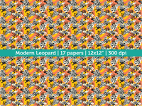 Digital Papers | Digital Scrapbooking Modern Leopard Paper Instant Download