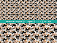 Digital Papers | Digital Scrapbooking Modern Leopard Paper Instant Download