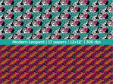 Digital Papers | Digital Scrapbooking Modern Leopard Paper Instant Download