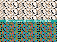 Digital Papers | Digital Scrapbooking Modern Leopard Paper Instant Download