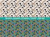 Digital Papers | Digital Scrapbooking Modern Leopard Paper Instant Download