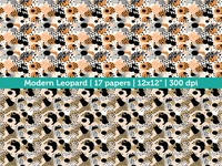 Digital Papers | Digital Scrapbooking Modern Leopard Paper Instant Download