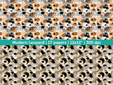 Digital Papers | Digital Scrapbooking Modern Leopard Paper Instant Download