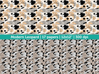 Digital Papers | Digital Scrapbooking Modern Leopard Paper Instant Download