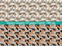 Digital Papers | Digital Scrapbooking Modern Leopard Paper Instant Download