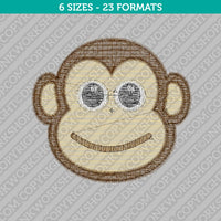 Monkey Face Embroidery Design - 6 Sizes - INSTANT DOWNLOAD