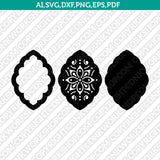Moroccan Earring 2 SVG Vector Silhouette Cameo Cricut Laser Cut File Clipart Png Dxf Eps