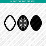 Moroccan Earring 2 SVG Vector Silhouette Cameo Cricut Laser Cut File Clipart Png Dxf Eps