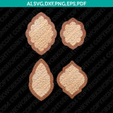 Moroccan Earring Template  SVG Cricut Laser Cut File Clipart Png Eps Dxf Vector