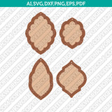 Moroccan Earring Template  SVG Cricut Laser Cut File Clipart Png Eps Dxf Vector