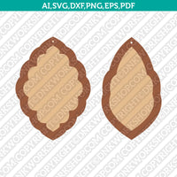 Moroccan Earring Template  SVG Cricut Laser Cut File Clipart Png Eps Dxf Vector