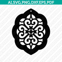 Moroccan Quatrefoil Earring Template SVG Silhouette Cameo Vector Cricut Laser Cut File Png Eps Dxf