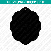Moroccan Quatrefoil Earring Template SVG Silhouette Cameo Vector Cricut Laser Cut File Png Eps Dxf