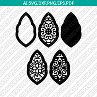 Moroccan Earrings Template SVG Laser Cut File Cricut Png Eps Dxf Vector