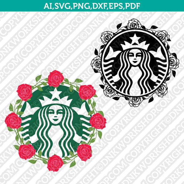 Mothers Day Rose Flower Starbucks SVG Tumbler Cold Cup Sticker Decal Silhouette Cameo Cricut Cut File DXF