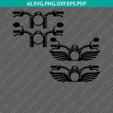 MotoRider Biker Motorcycle Monogram Frame SVG Vector Silhouette Cameo Cricut Cut File Clipart Dxf Png Eps