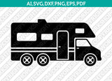 Motorhome RV SVG Cricut Cut File Silhouette Cameo Clipart Png Eps Dxf Vector