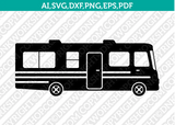 Motorhome RV SVG Cricut Cut File Silhouette Cameo Clipart Png Eps Dxf Vector