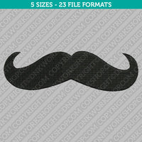 Moustache mustache Embroidery Design - 5 Sizes - INSTANT DOWNLOAD