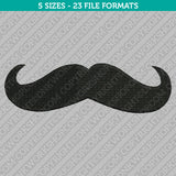 Moustache mustache Embroidery Design - 5 Sizes - INSTANT DOWNLOAD