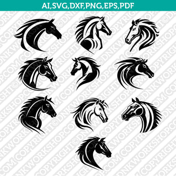 Mustang horse head mascot SVG