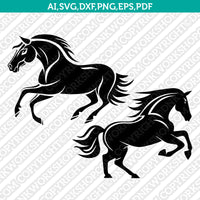 Mustang Horse SVG Mascot Cut File Cricut Clipart Silhouette Png