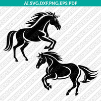 Mustang Horse SVG Mascot Cut File Cricut Clipart Silhouette Png