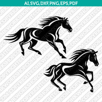 Mustang Horse SVG Mascot Cut File Cricut Clipart Silhouette Png