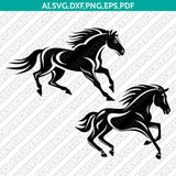Mustang Horse SVG Mascot Cut File Cricut Clipart Silhouette Png
