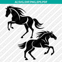 Mustang Horse SVG Mascot Cut File Cricut Clipart Silhouette Png