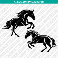 Mustang Horse SVG Mascot Cut File Cricut Clipart Silhouette Png
