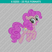 My Little Pony Pinkie Pie Machine Embroidery Design - 6 Sizes - INSTANT DOWNLOAD