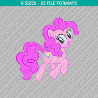 My Little Pony Pinkie Pie Machine Embroidery Design - 6 Sizes - INSTANT DOWNLOAD