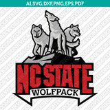 NC State Wolfpack SVG Bundle – NCAA College Logo Vector Files for Cricut