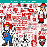 Nebraska Huskers SVG Bundle | NCAA College Vector Cricut
