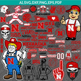 Nebraska Huskers SVG Bundle | NCAA College Vector Cricut