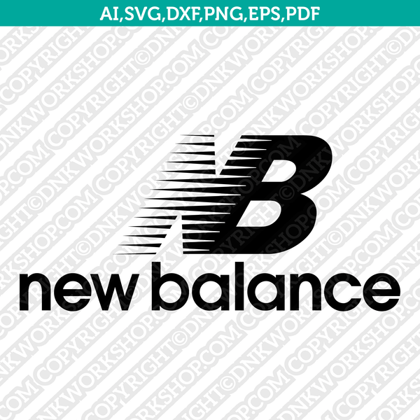 New Balance Logo SVG Silhouette Cameo Cricut Cut File Vector Png Eps D ...