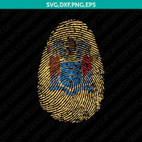 New Jersey Flag It’s In My DNA Fingerprint SVG Silhouette Cameo Cricut Cut File Vector Png Eps Dxf