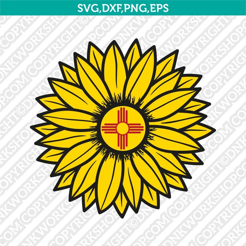 New Mexico Flag SVG Cut File Cricut Silhouette Cameo Clipart Png Eps D ...