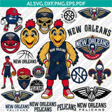 New Orleans Pelicans Logo SVG | NBA Vector Cricut Silhouette