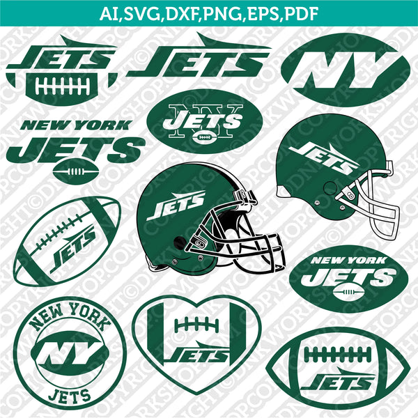 New York Jets SVG Bundle – NFL Football Logo Vector Cricut